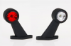 Koncová obrysová LED lampa,  45°, malá ľavá,červená-biela 