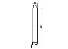 Sistem TR 3 200mm profil  inferior de 200mm cu barbă