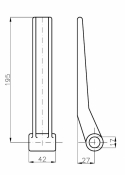 Furcă articulaţie basculare d=17 