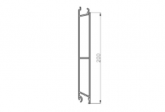 Sistem HERCULES 25 profil intermediar plin de 200mm