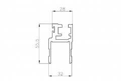 Profil lateral de protectie 25mm