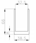 Randleisteprofil 32 mm