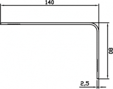 Sarok profil 80x140mm