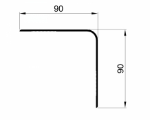 Eckprofil 90x90 mm