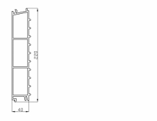 Floor profile 220 X 40