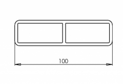 Rectangular profile 100х25 мм