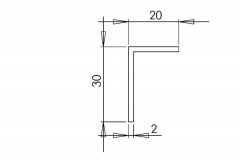 L-profile 20x30x3mm