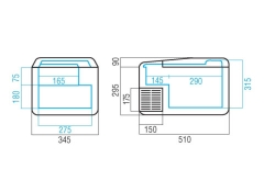 Refrigerator box 26 L