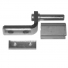 Hinge set for 25mm alu door without bolt