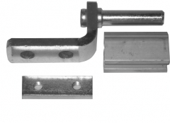 Hinge set for 25mm alu door without bolt