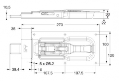 Închizător 270x120mm,