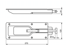 T flush mounted lock without striker