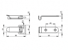 Toggle latches 86 mm