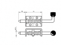 Spring bolt 106 mm