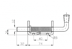 Spring bolt 106 mm