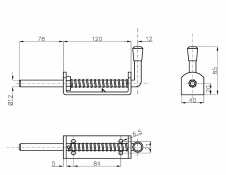 Spring bolt 230 mm