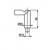 Mecanism fixat uşa cu arc-mic