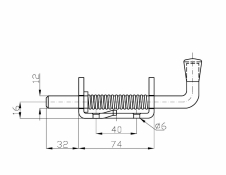 Mecanism fixat uşa  I=146mm