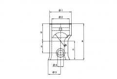 Raw right socket plate with hole