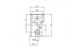 Raw right socket plate with hole