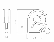 Articulaţie basculare superioară d=30