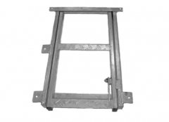 Folding ladder with bracket