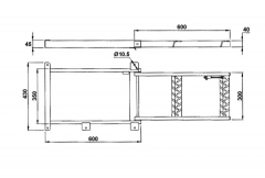 Folding ladder with bracket