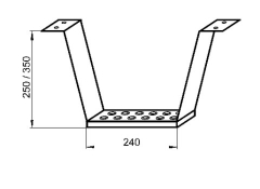 steel step 250 mm