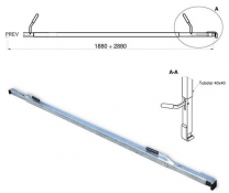 Bara fixat marfa 40x40 cu cleste 1.88-2.88m