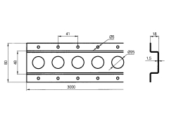 Šine za fiksiranje tovara, 3000mm