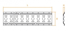 Zurrschiene,verzinkt 2960mm ,Knochenmuster