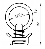 Zurrmuldeauge zu Schiene 300 daN 