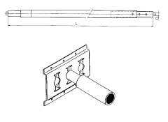 Rakomány rögzítő rúd - teleszkópos, d=19