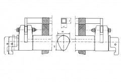 clothing transport bar with hanger stop - hooked end