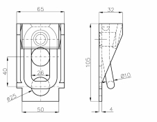 recessed lashing ring for steel frame profile