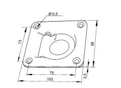 Recessed cargo fixer, zincated with spring