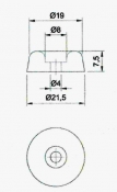 Бампер резиновый d21,5x7,5