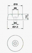 Gumeni odbojnik d21,5x7,5