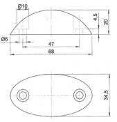 Tampon cauciuc 68x20x34,5