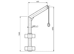 Spare wheel support h=1200