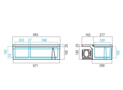 Refrigerator box for Mercedes 25 L