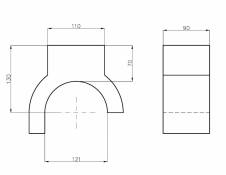 Vođica korpe za osovinu d=121mm