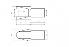 Furcă ax basculare d=90; 30t