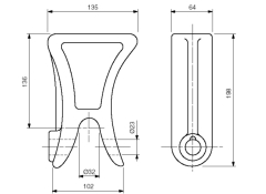 Kengyel  20t; h=136; 1 hornyos