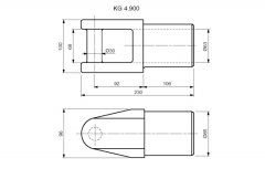 Furcă ax basculare d=85; 7-20t