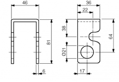 Furcă articulaţie basculare d=14mm