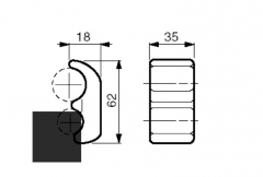 Element fixare articulaţie d=14mm