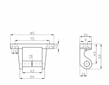 Articulaţie de basculare d=12 pentru SP25