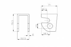 Furcă articulaţie basculare d=22