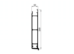 Sistem HERCULE 32 profil oblon inferior200 de exterior